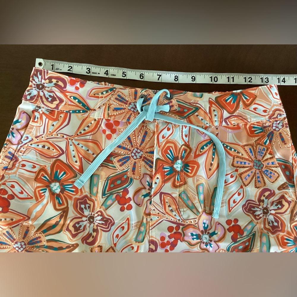 Rip Skirt orange floral XS X Small tropical print - Picture 4 of 6